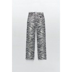 (🌹5/$25 🌹) Zara  ZEBRA PRINT STRAIGHT FIT HIGH WAIST JEANS (nwt) Size 2